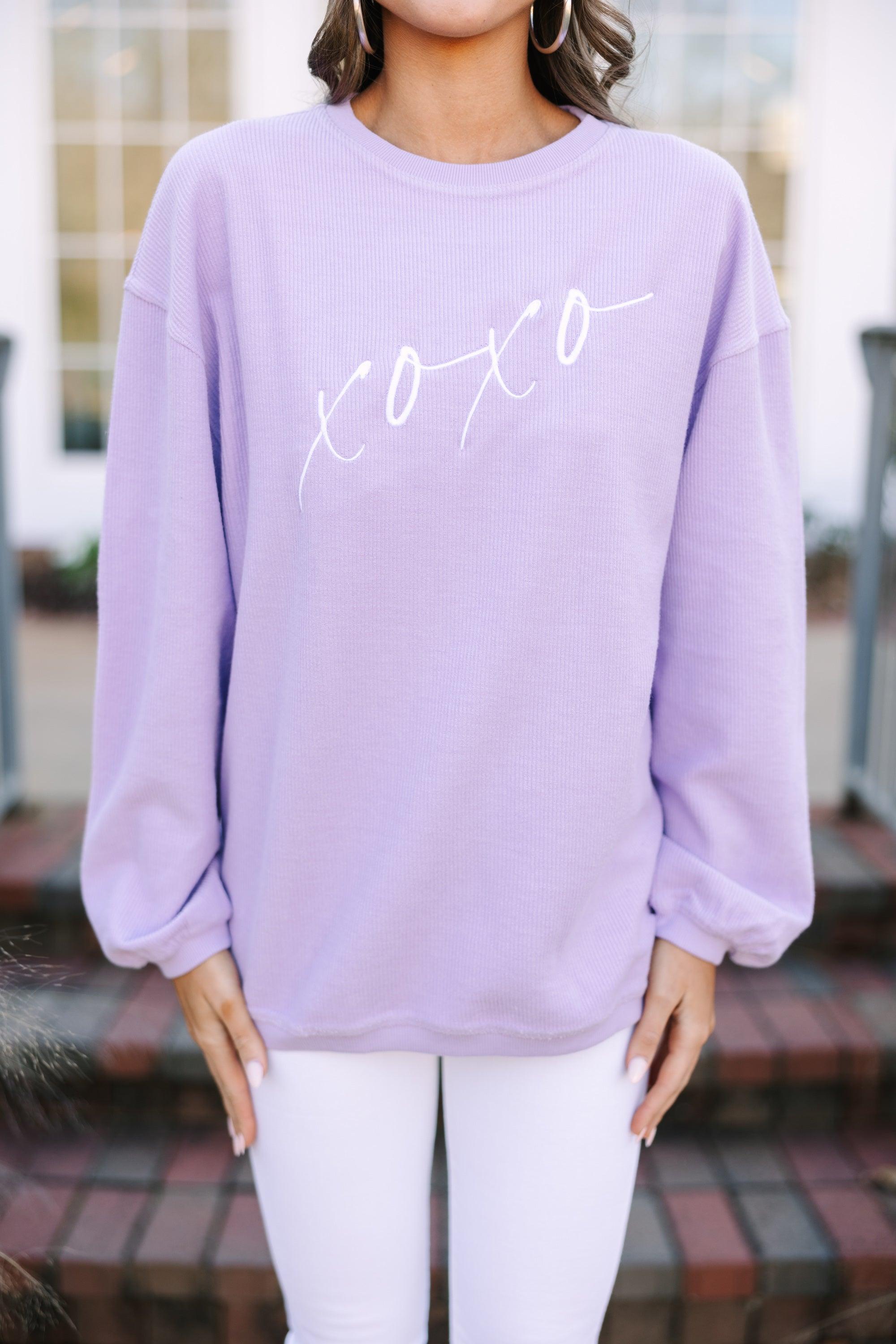 XoXo Lilac Embroidered Sweatshirt Female Product Image