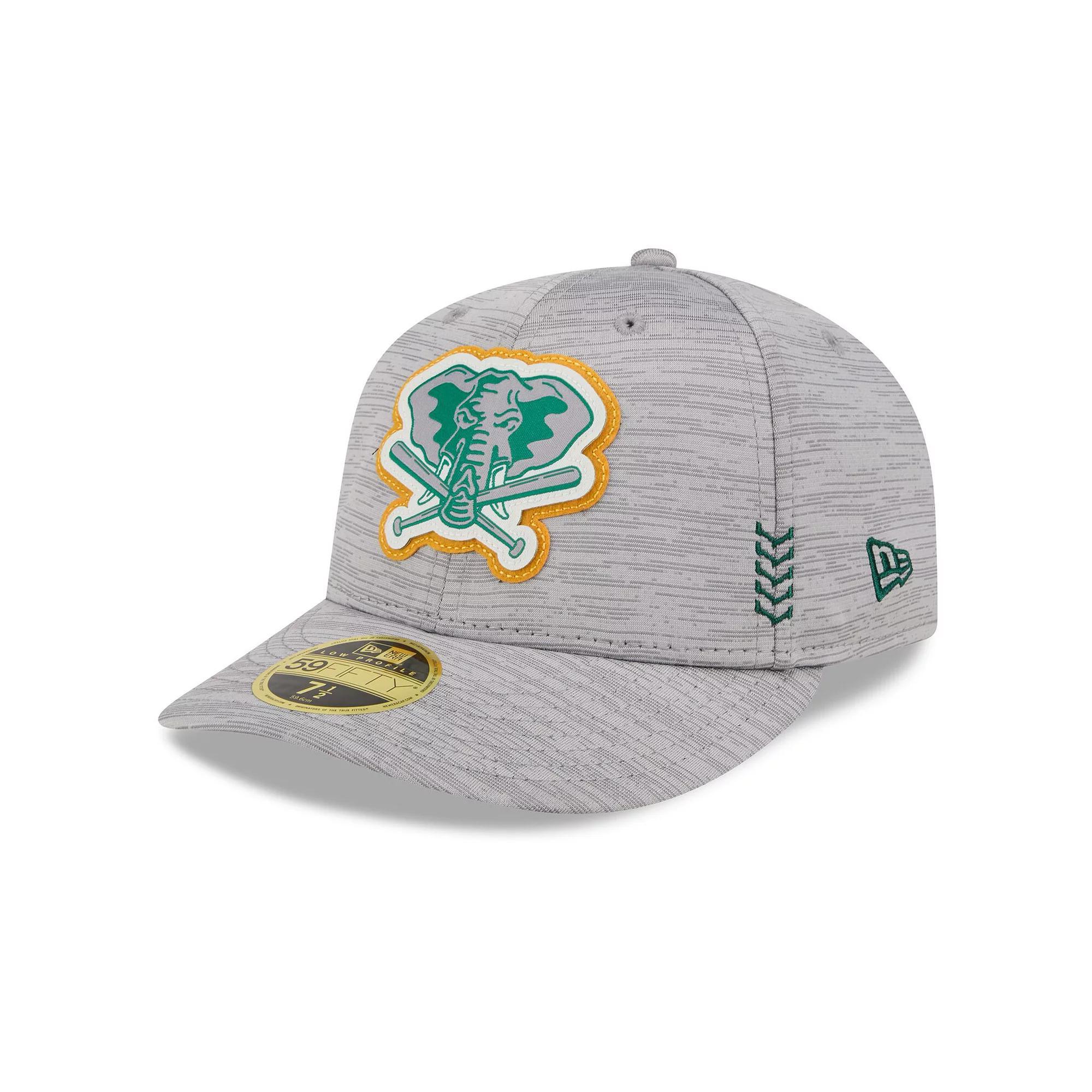 Men's New Era Gray Oakland Athletics 2024 Clubhouse Low Profile 59FIFTY Fitted Hat,  Product Image