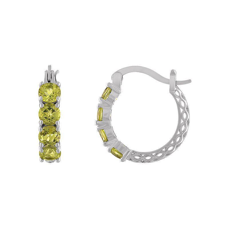 Designs by Gioelli Sterling Silver Filigree Hoop Earrings, Women's, Purple Product Image