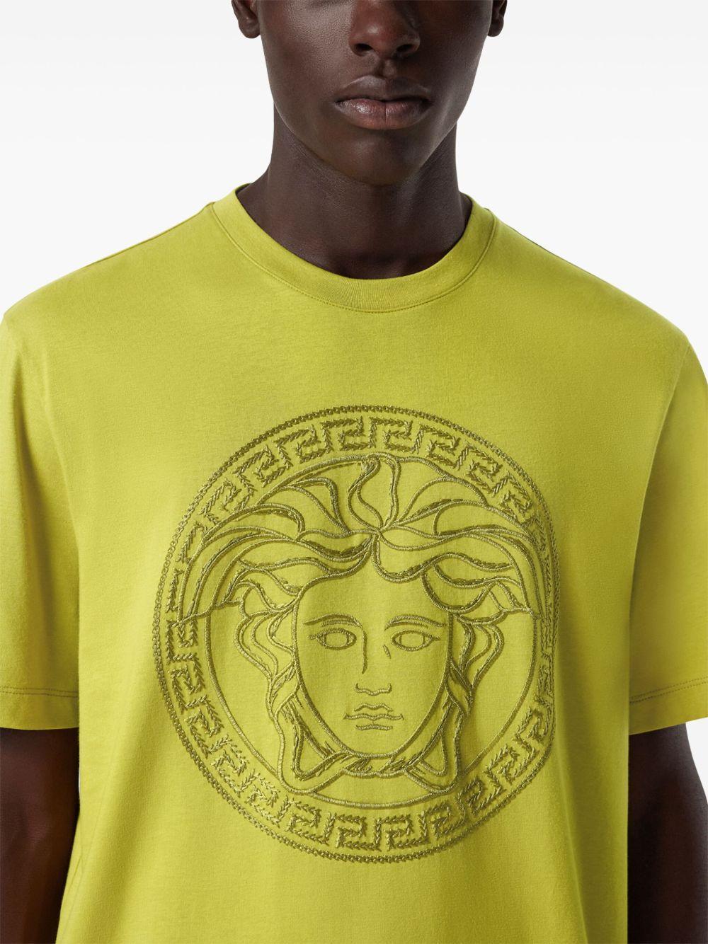 Medusa-embroidered T-shirt Product Image