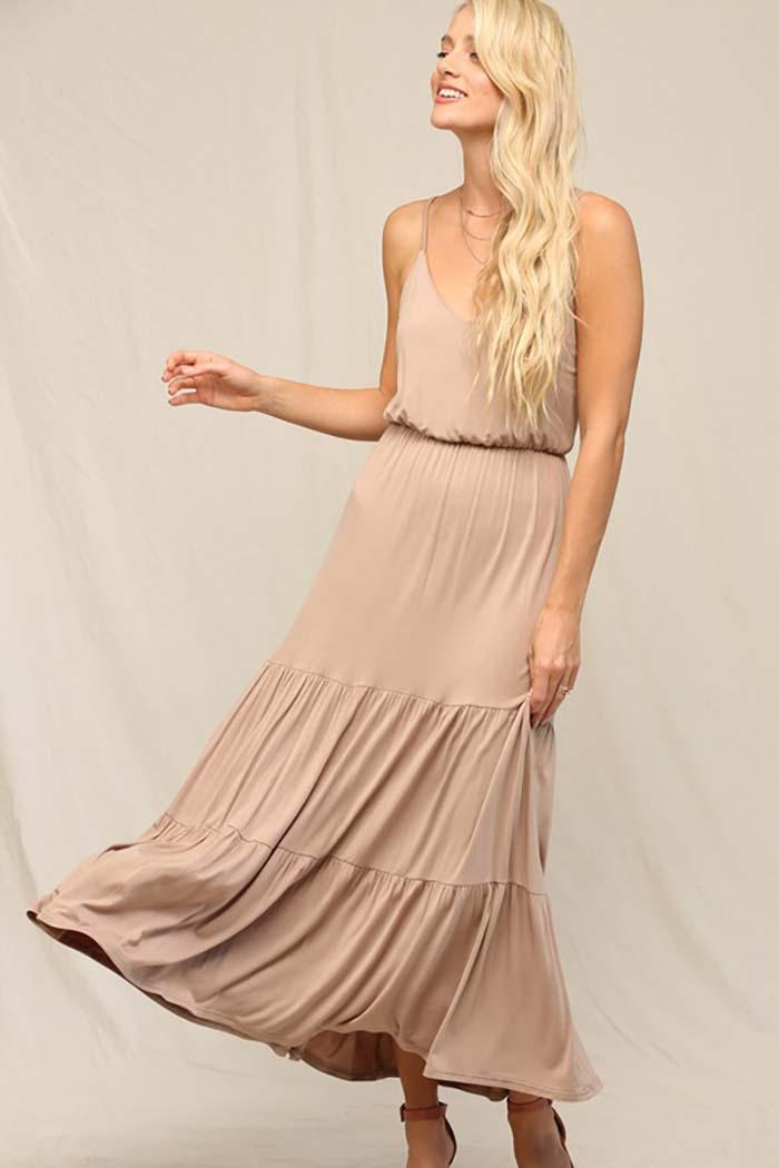 Sleeveless Maxi Tiered Ruffle Dress Product Image