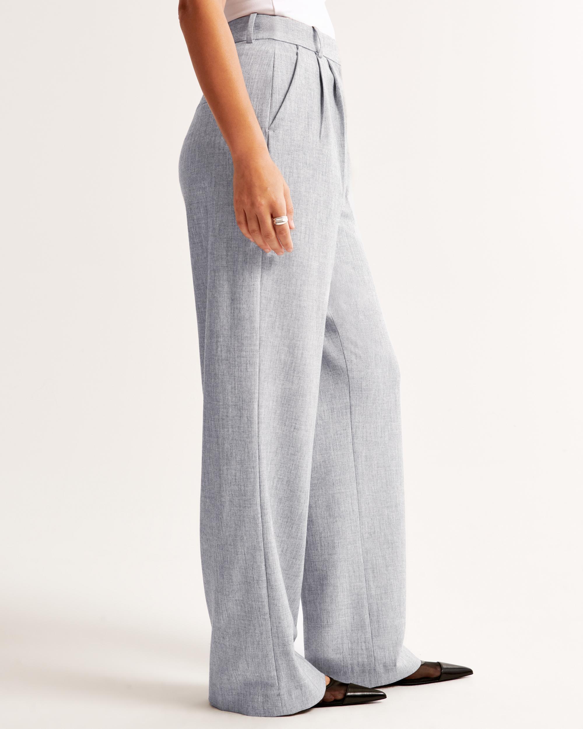 Curve Love A&F Sloane Tailored Wide Leg Pant Product Image