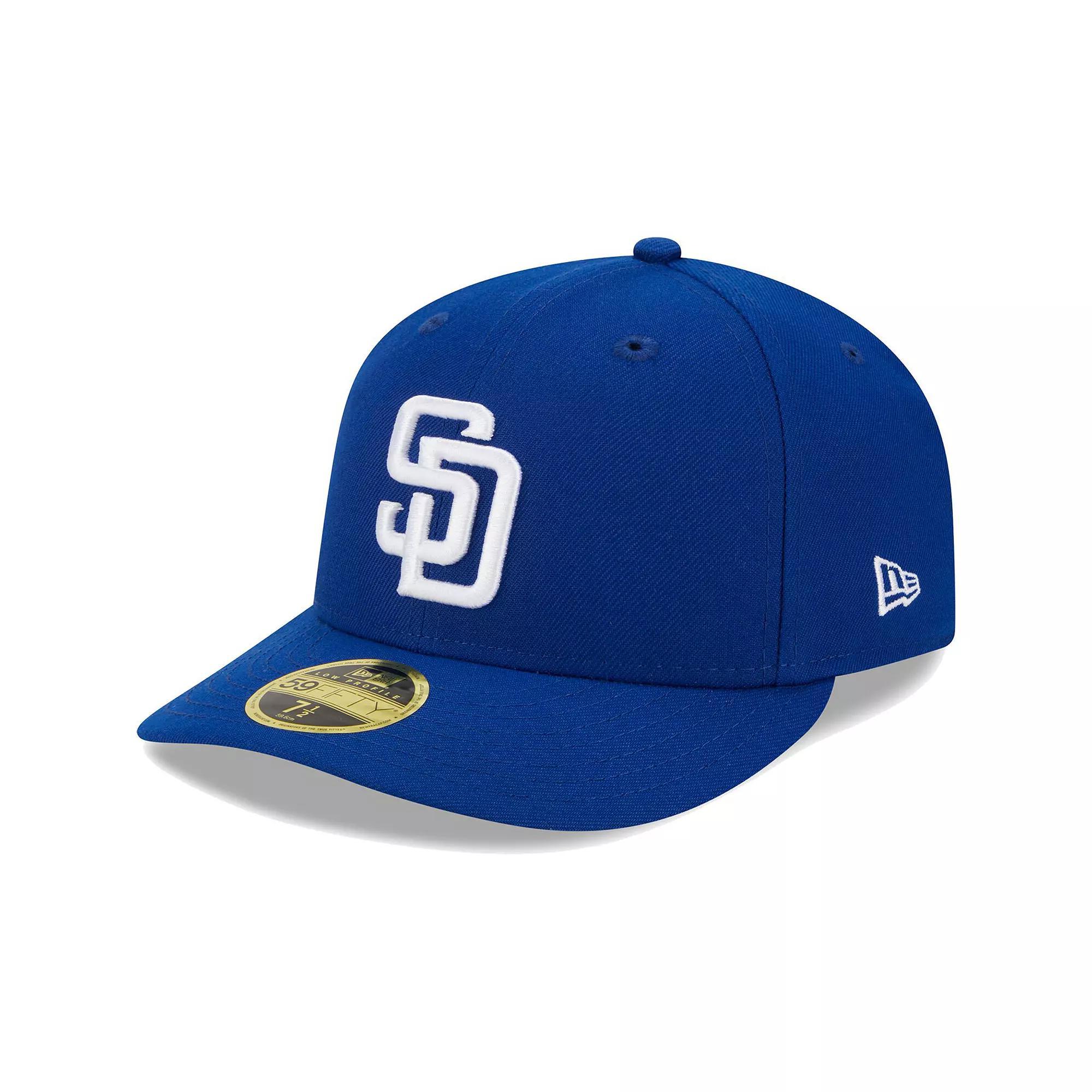 Men's New Era Royal San Diego Padres White LogoÂ Low Profile 59FIFTY Fitted Hat,  Product Image