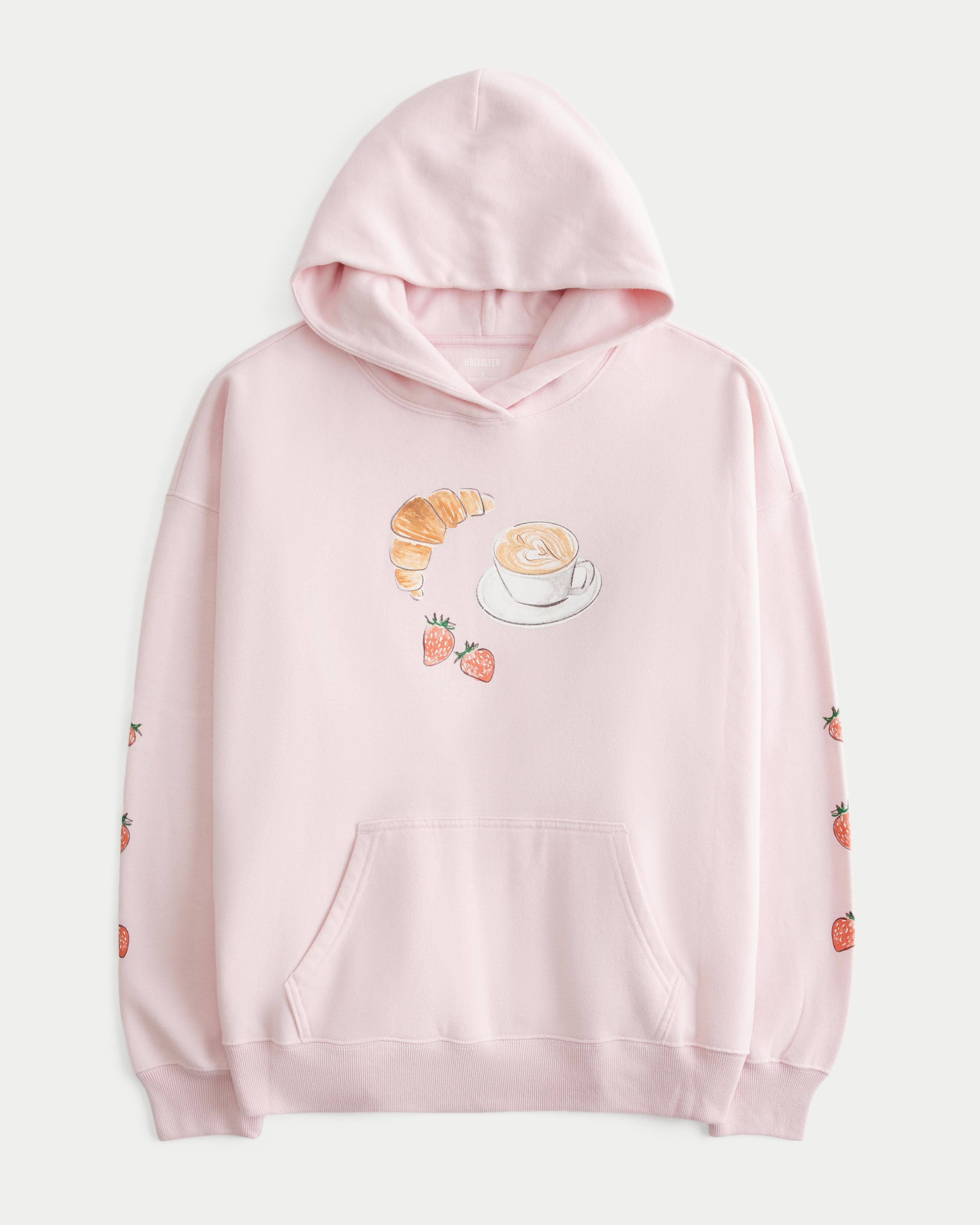 Oversized Café Graphic Hoodie Product Image