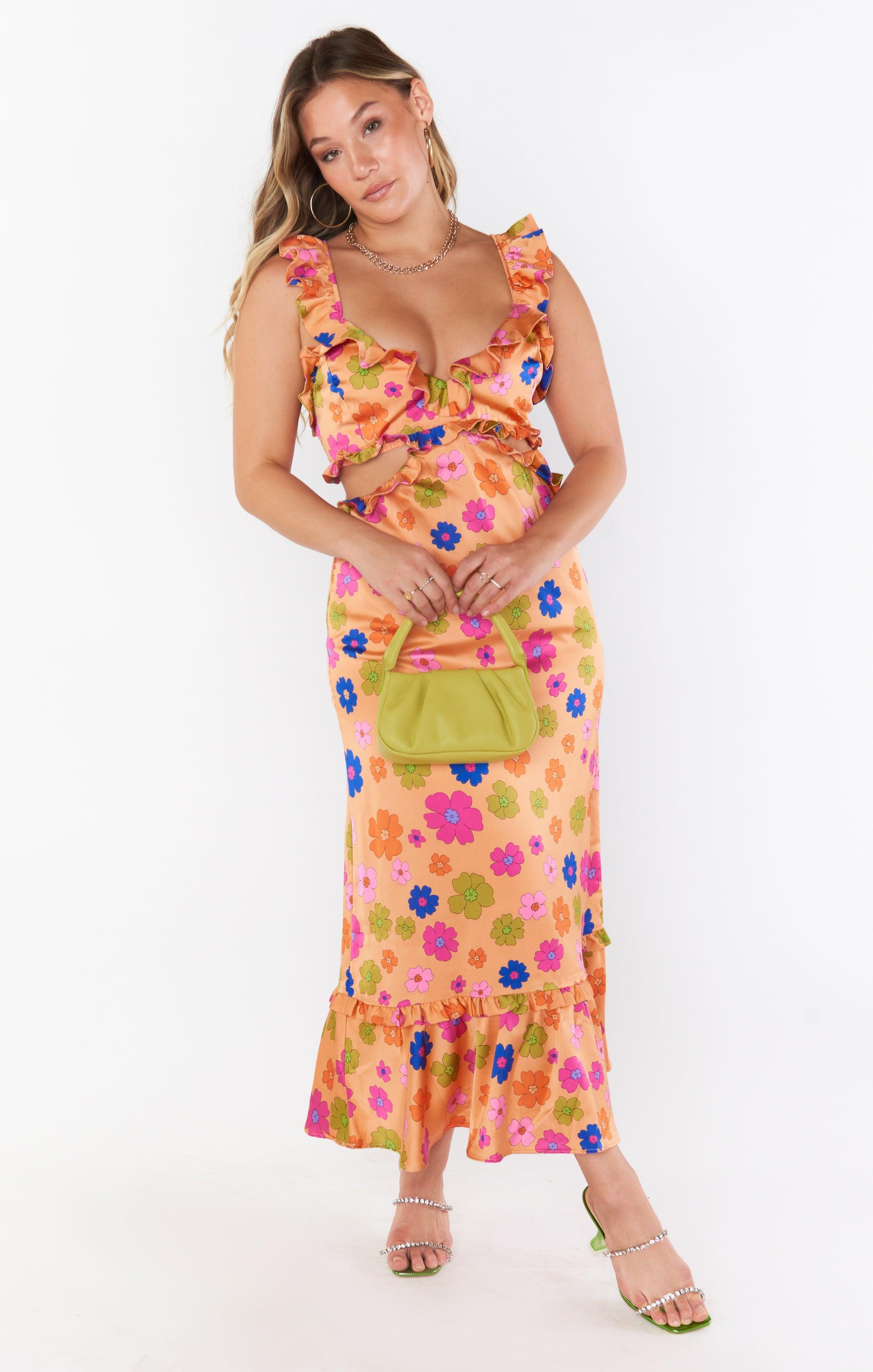 Lane Midi Dress ~ Poppin Poppy Product Image