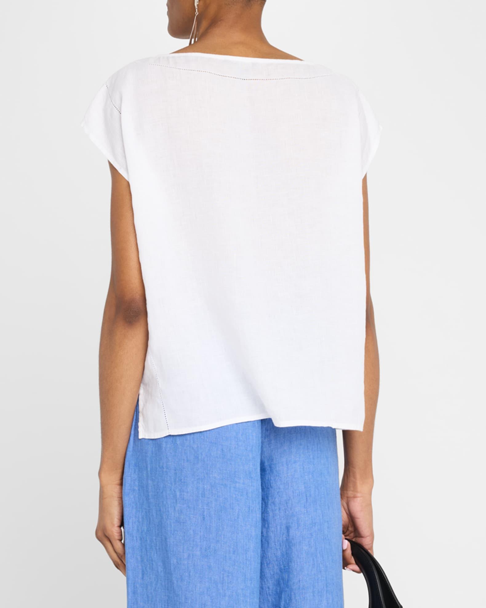 Open-Stitch Organic Linen Top Product Image