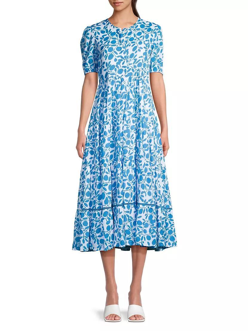 Daphne Printed Cotton Midi-Dress Product Image