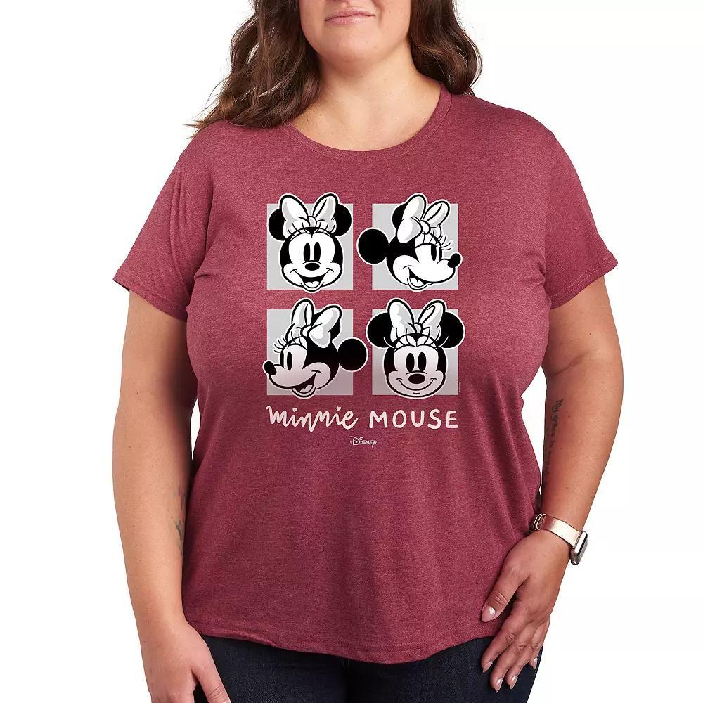Disney's Minnie Mouse Plus Grid Graphic Tee, Women's,  Product Image