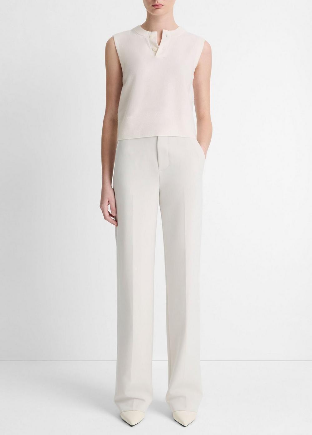 Wool-Blend Henley Shell Product Image