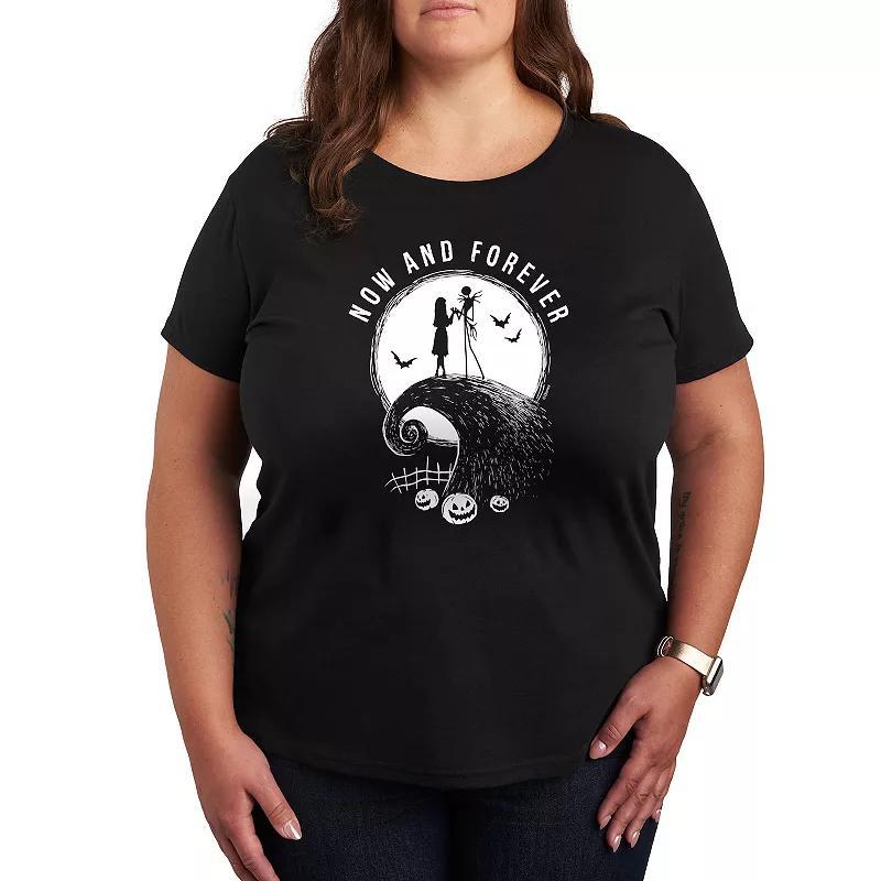 Disneys Nightmare Before Christmas Plus Now and Forever Graphic Tee, Womens Product Image