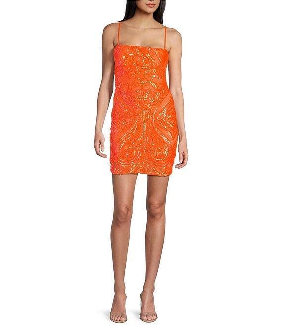 B. Darlin Sequin Open Back Bodycon Dress Product Image