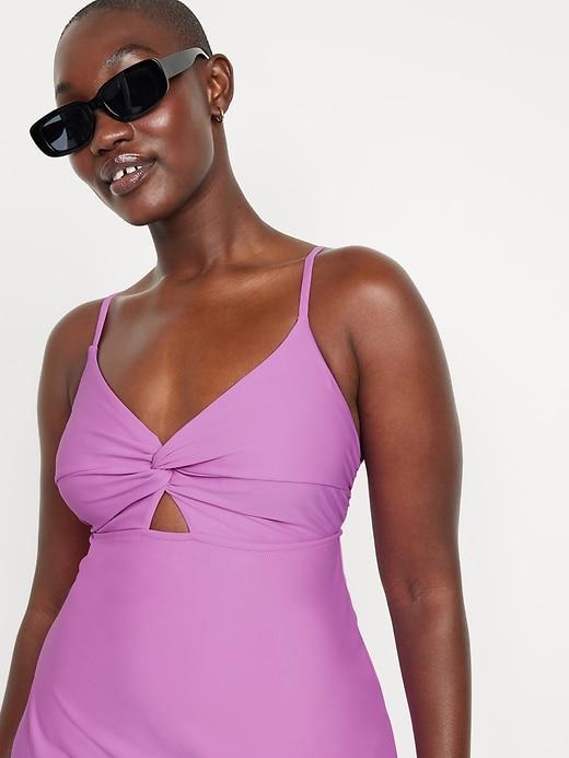 Twist-Front Swim Dress Product Image