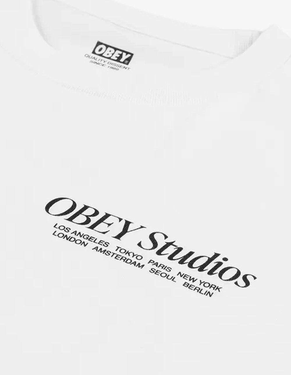 OBEY Visual Food For You Mens Tee - WHITE Product Image