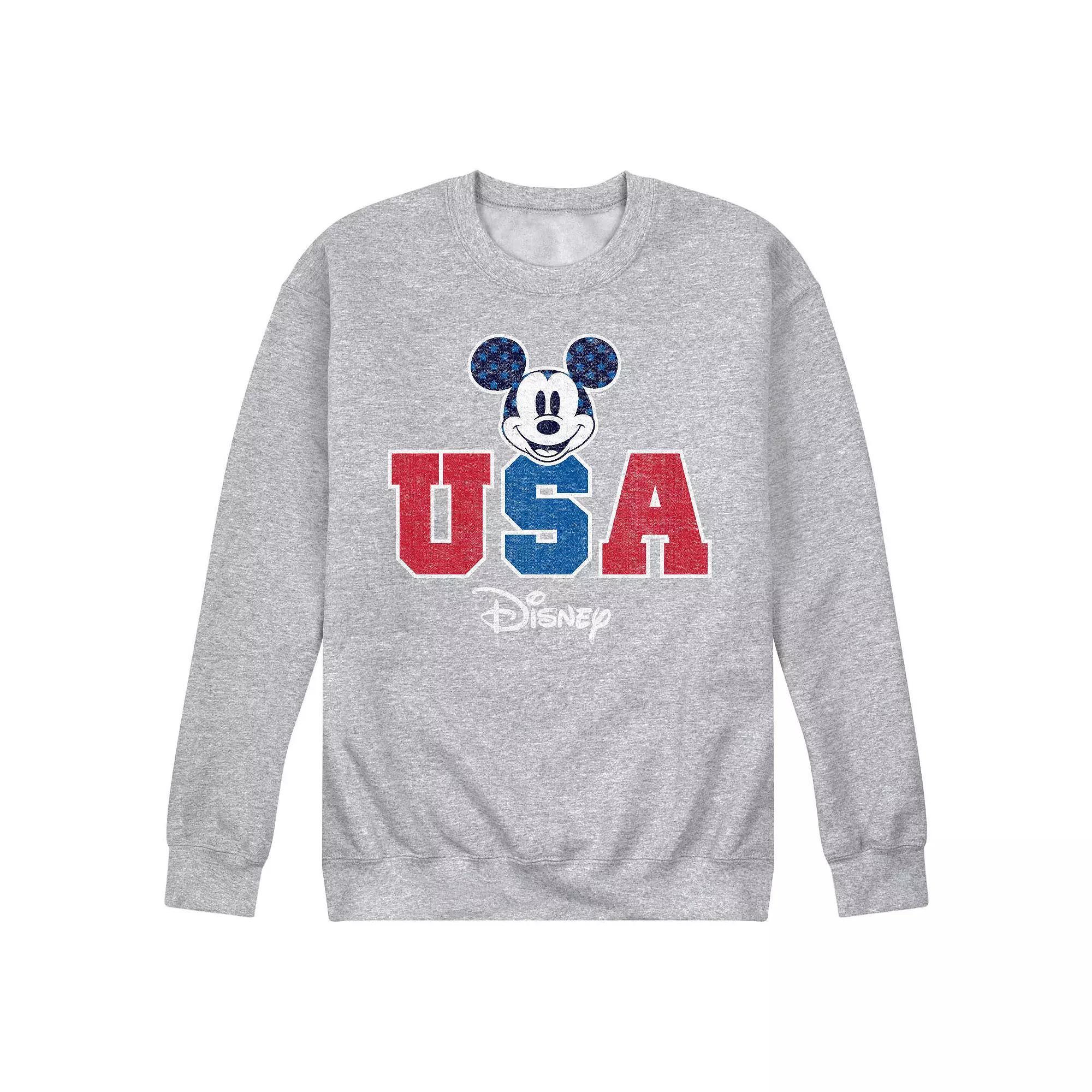 Disney's Mickey Mouse Men's USA Fleece Sweatshirt, Size: XL, Gray Product Image