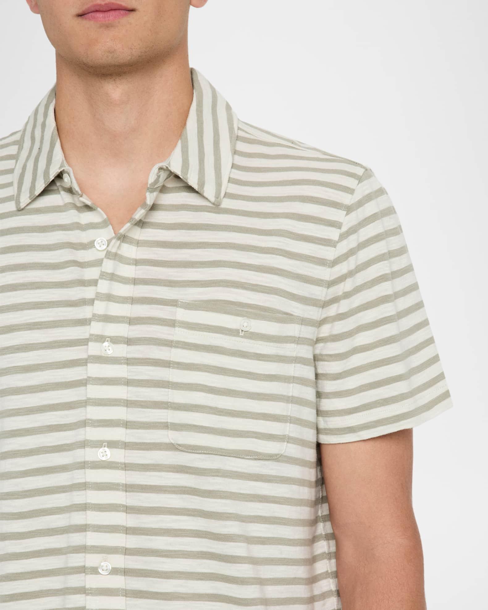 Men's Carillo Cotton Stripe Short-Sleeve Shirt Product Image