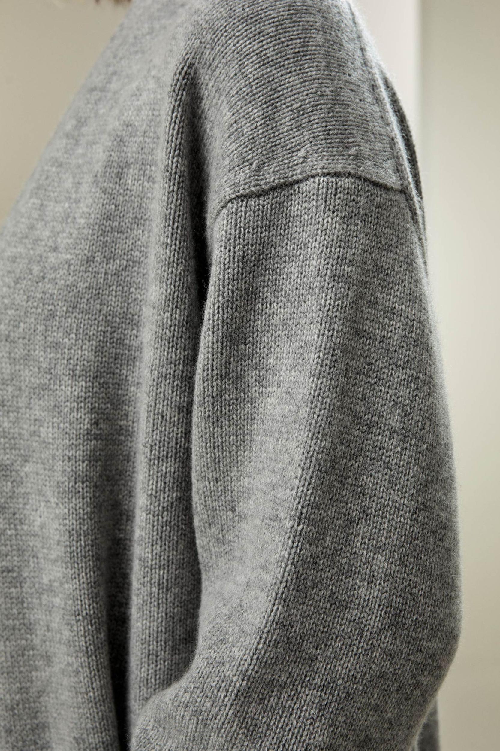 Long Open-Front Knit Cardigan Product Image