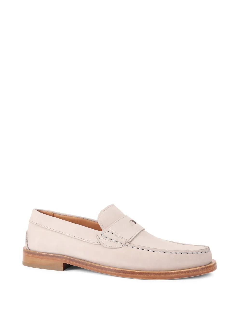 KURT GEIGER Leather Luis Loafers In Grey/light Product Image