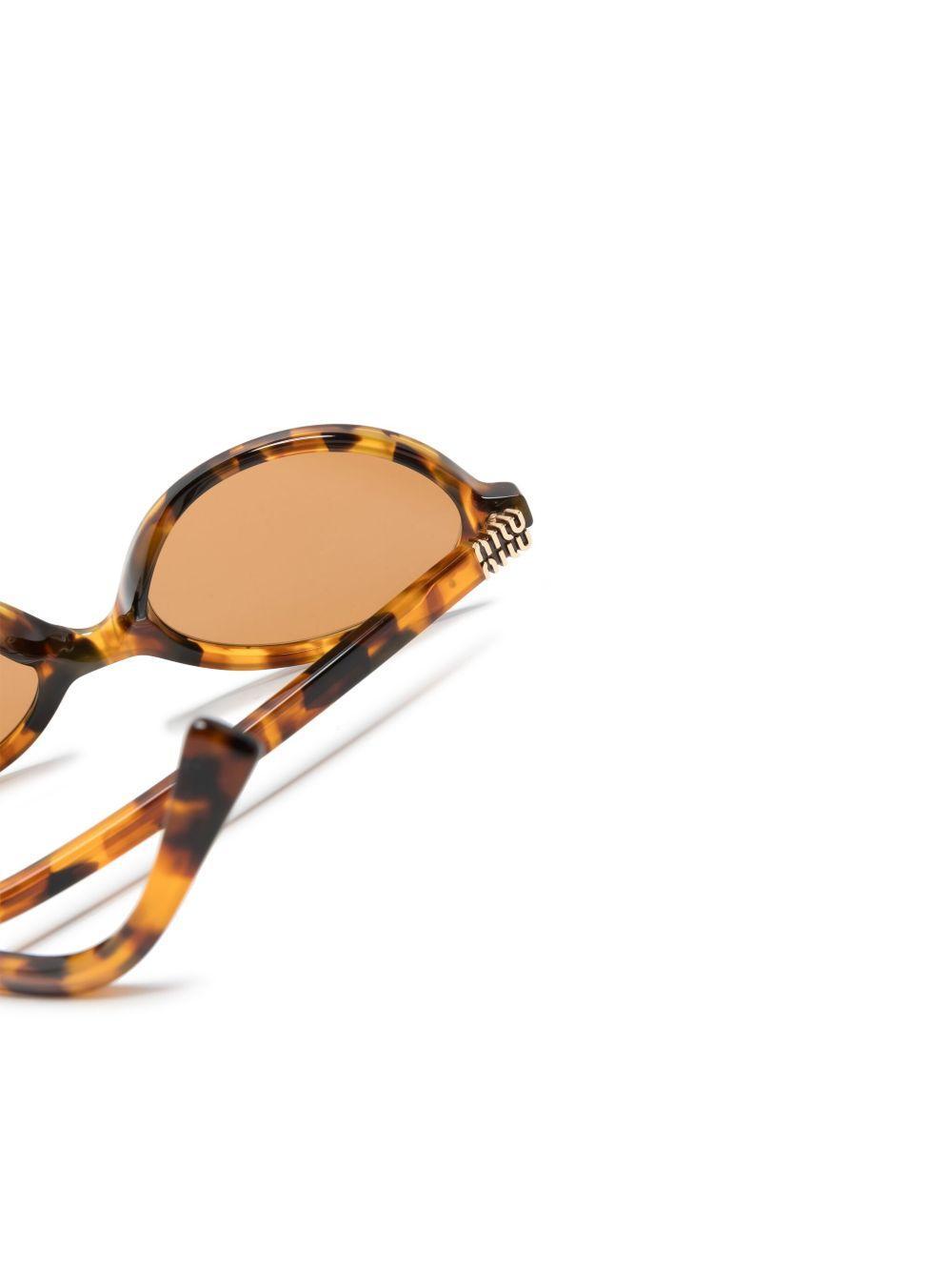 tortoiseshell oval-frame sunglasses Product Image
