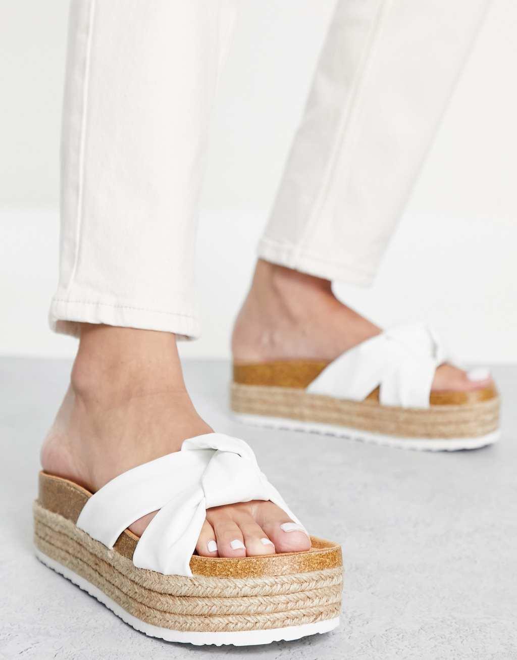 ASOS DESIGN Teegan knotted flatform sandals Product Image