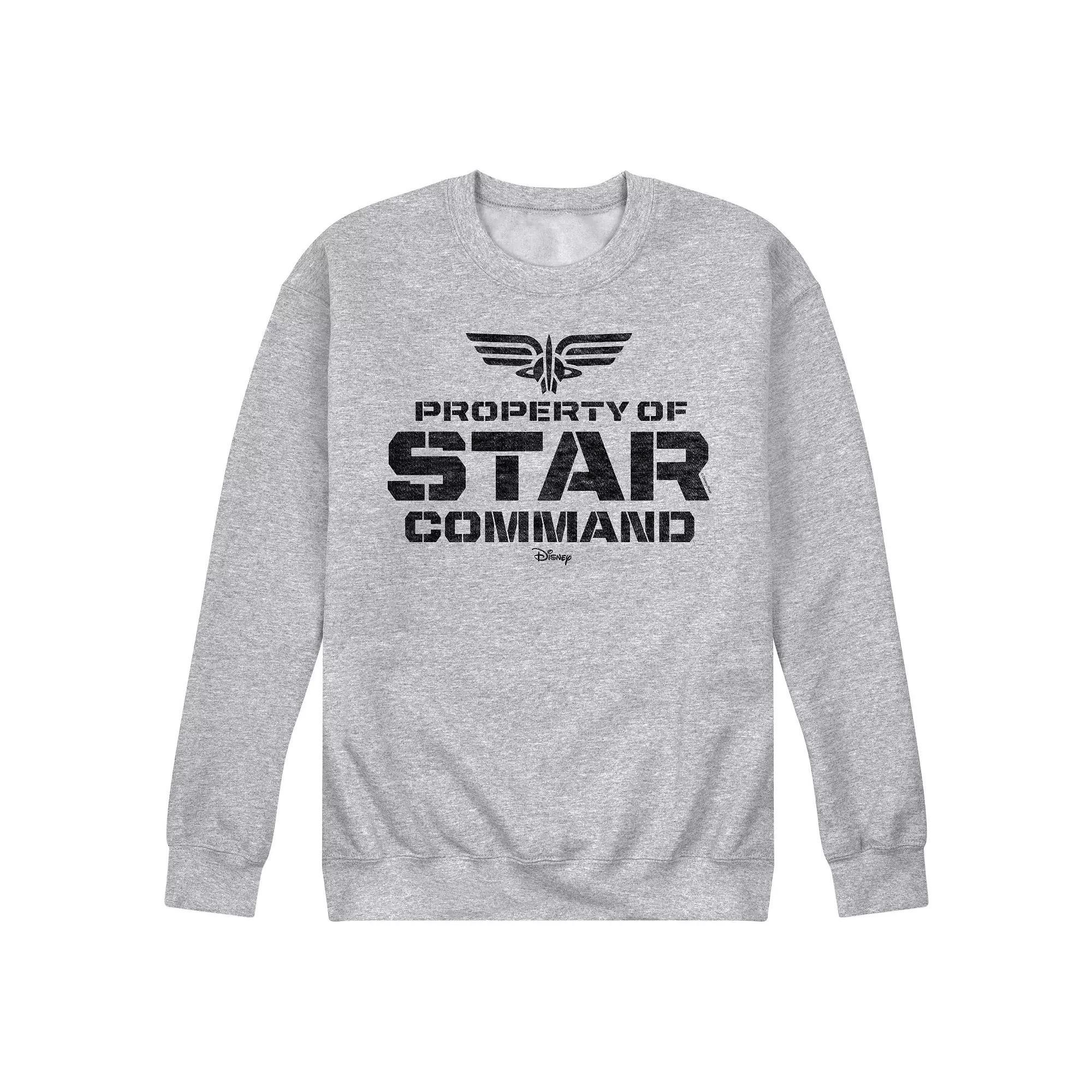 Disney / Pixar's Lightyear Men's Star Command Fleece Sweatshirt, Size: Small, Gray Product Image