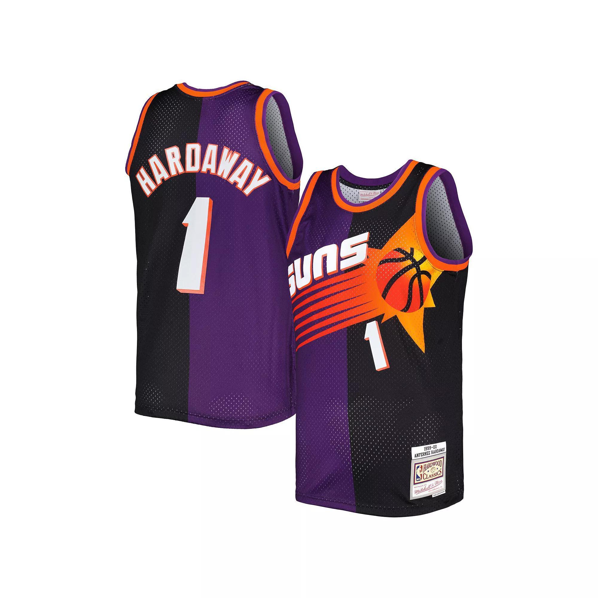 Men's Mitchell & Ness Penny Hardaway Purple/Black Phoenix Suns Hardwood Classics 1999/00 Split Swingman Jersey, Size: Medium, Phx Purple Product Image