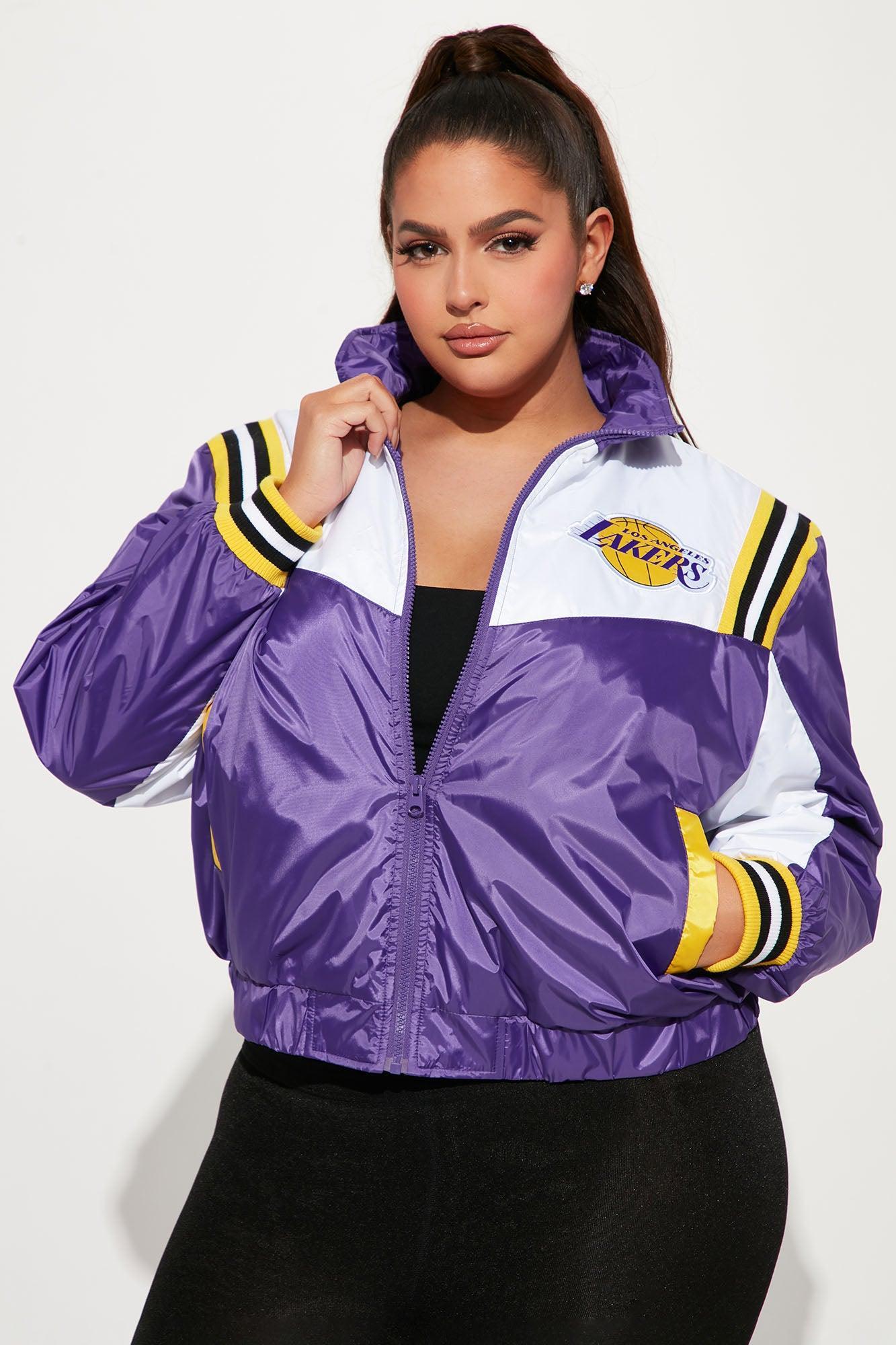 Lakers Overtime Puffer Jacket - Purple Female Product Image