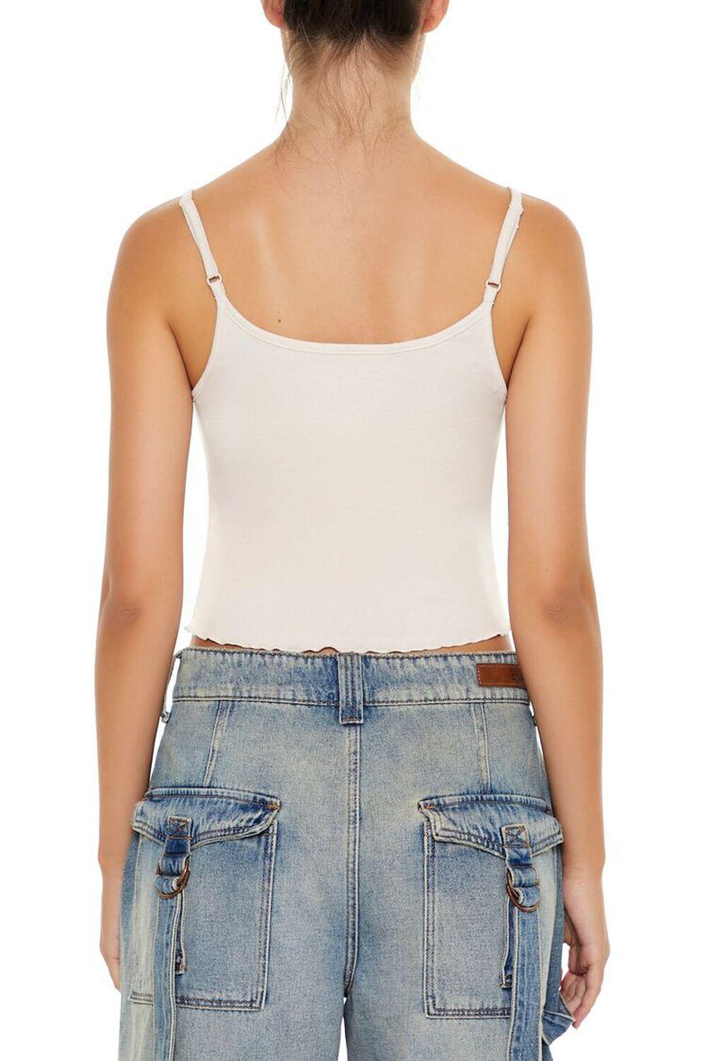 Bow Lettuce-Edge Cropped Cami | Forever 21 Product Image