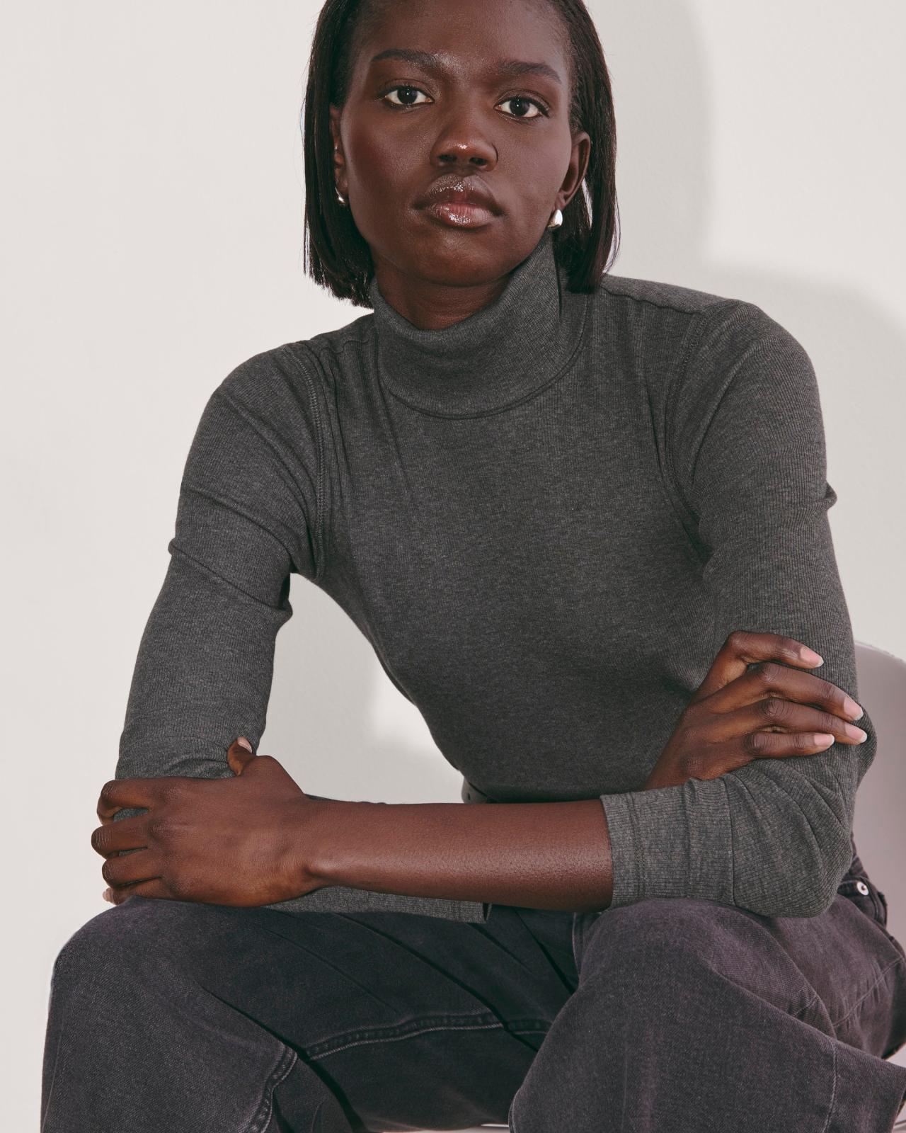 Womens Luxe Rib Turtleneck Sweater by Everlane Product Image