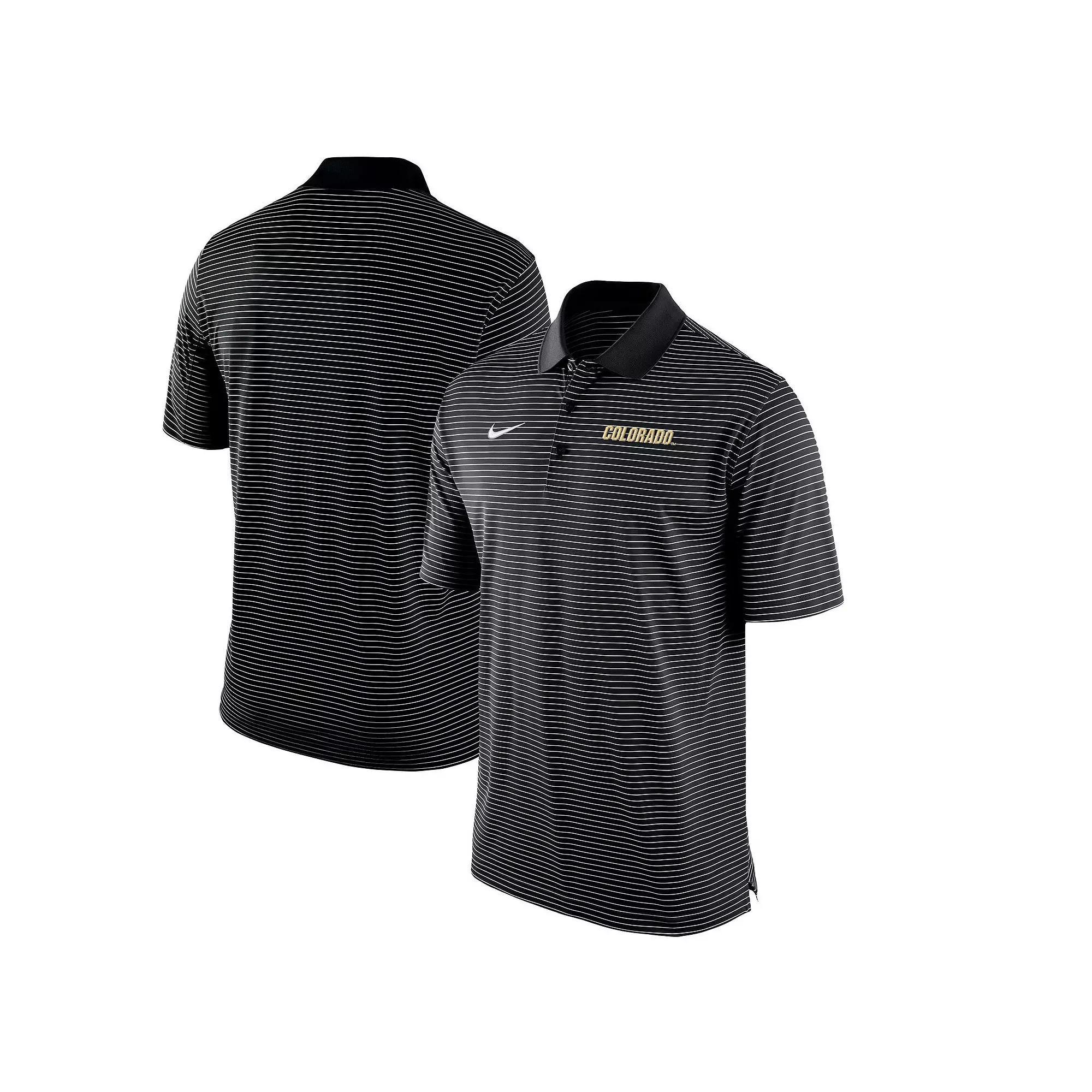 Men's Nike Black Colorado Buffaloes Stadium Stripe Performance Team Polo,  Product Image