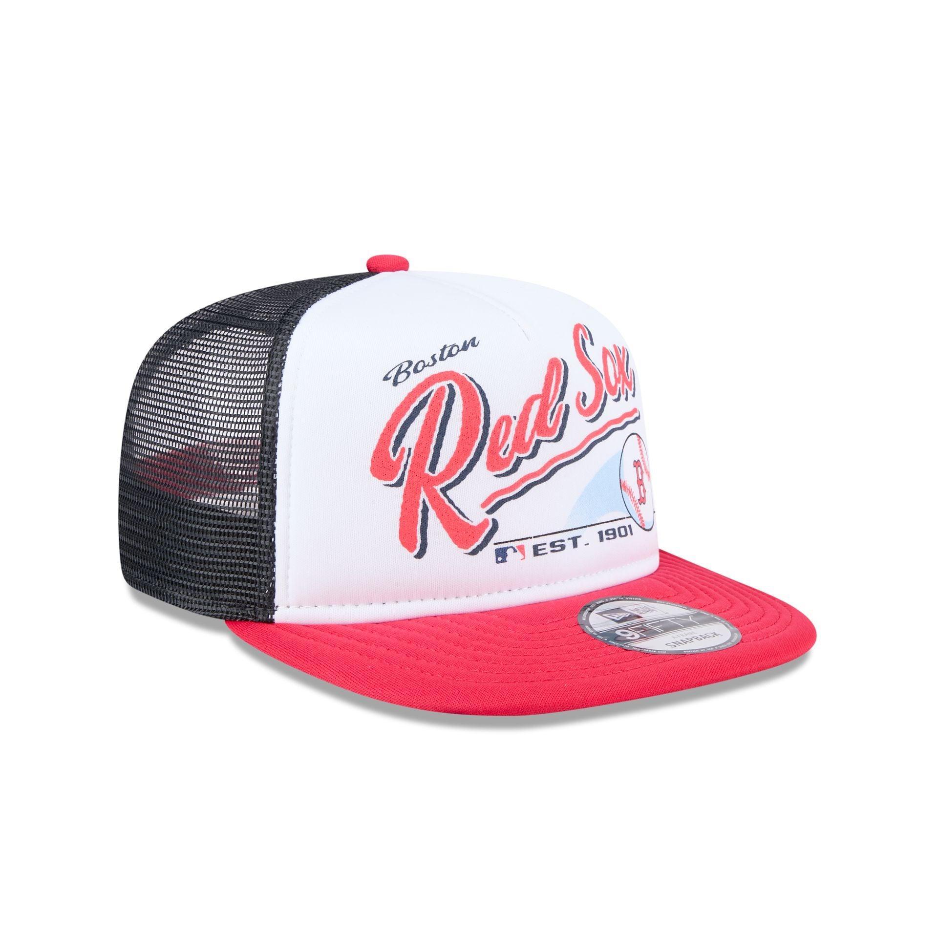 Boston Red Sox Retro Script 9FIFTY A-Frame Trucker Hat Male Product Image