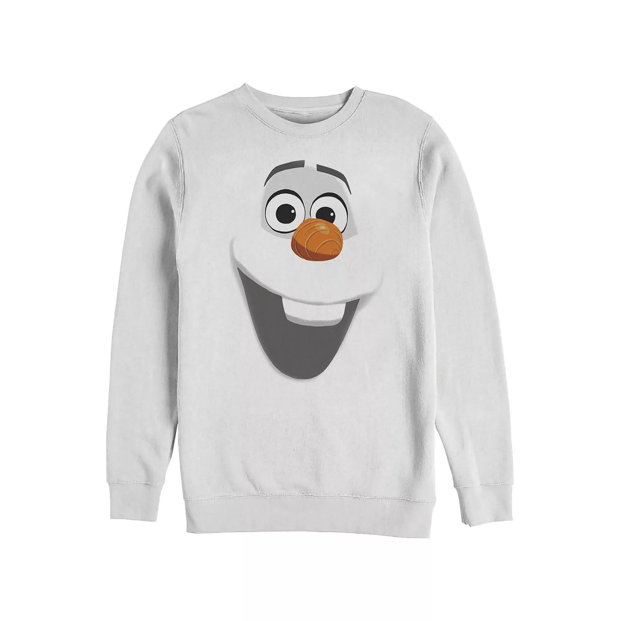 Disney's Frozen Olaf Men's Large Face Sweatshirt, Size: XL, White Product Image