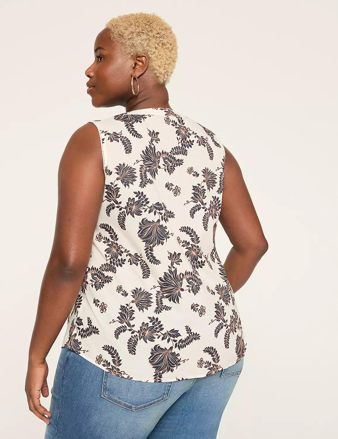 Sleeveless Pintuck Popover Blouse Product Image