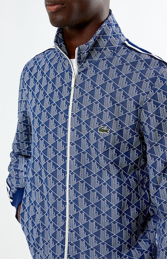 Lacoste Monogram Print Zip Front Track Jacket Product Image