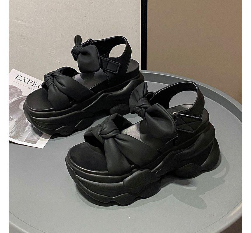 Platform Bow Sandals Product Image