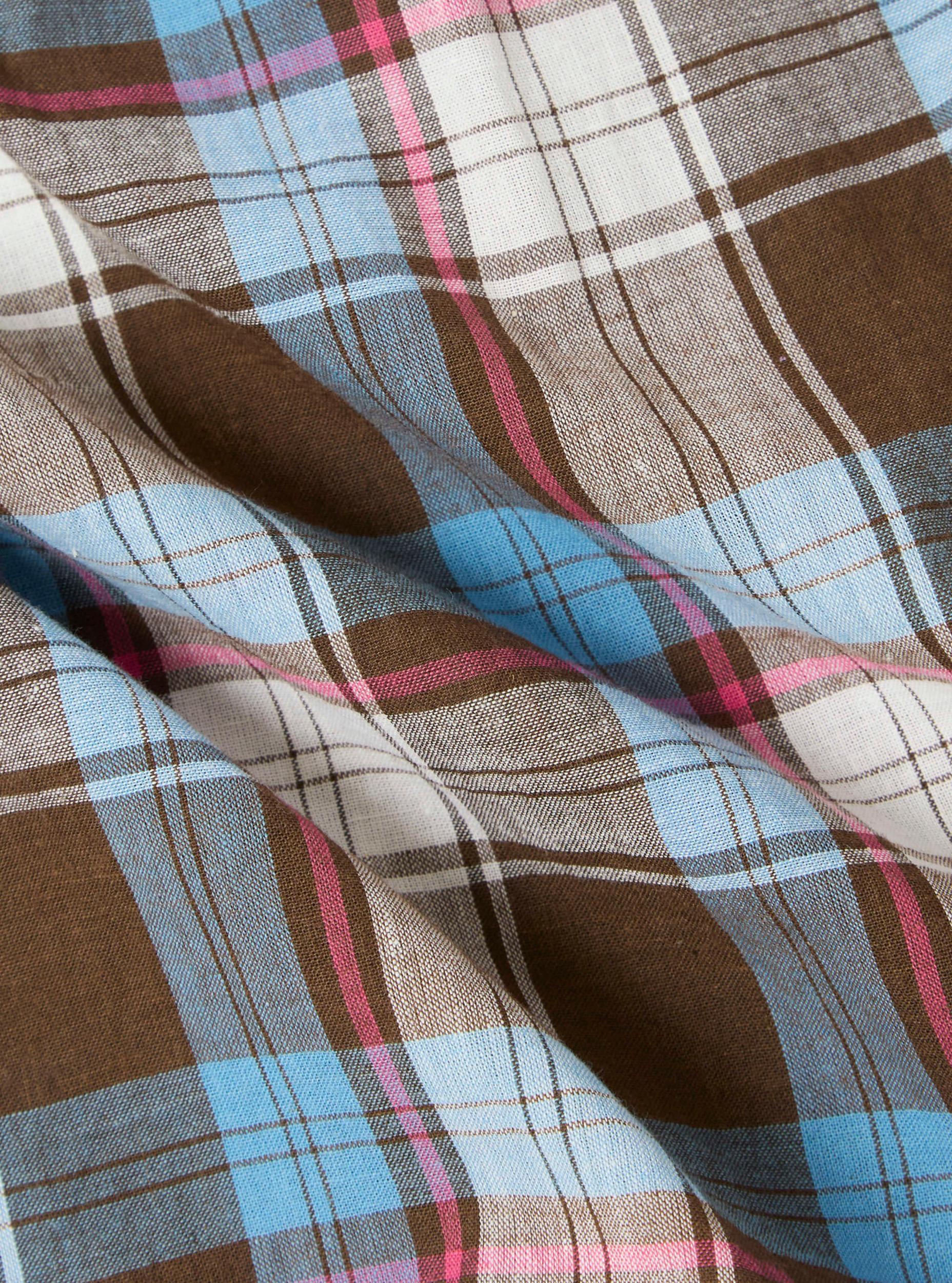 Boxer Short in Blue/Brown Check 3 Product Image
