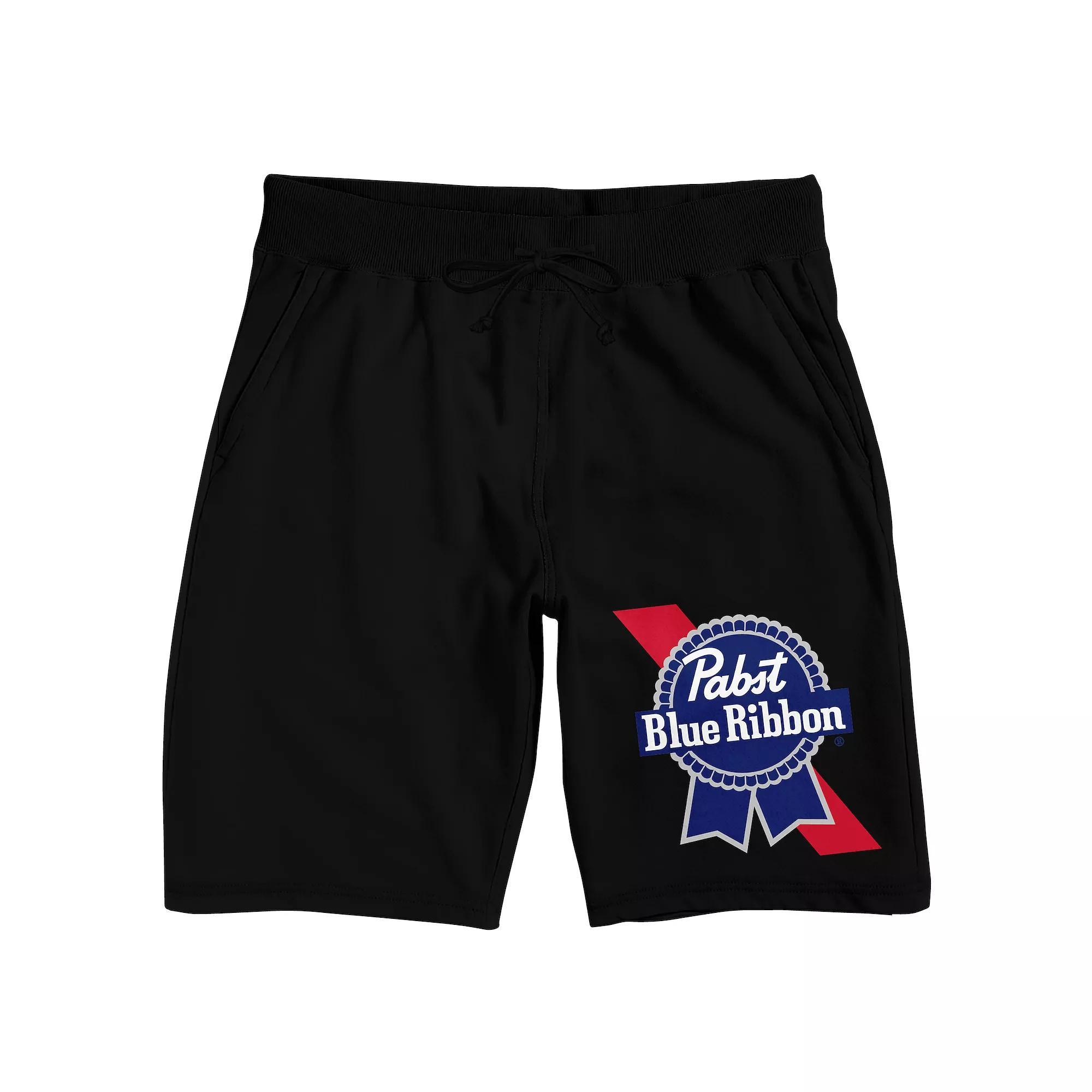 Men's Pabst Blue Ribbon Logo Pajama Shorts,  Product Image