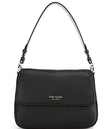 kate spade new york Hudson Pebbled Leather Medium Convertible Flap Shoulder Bag Product Image