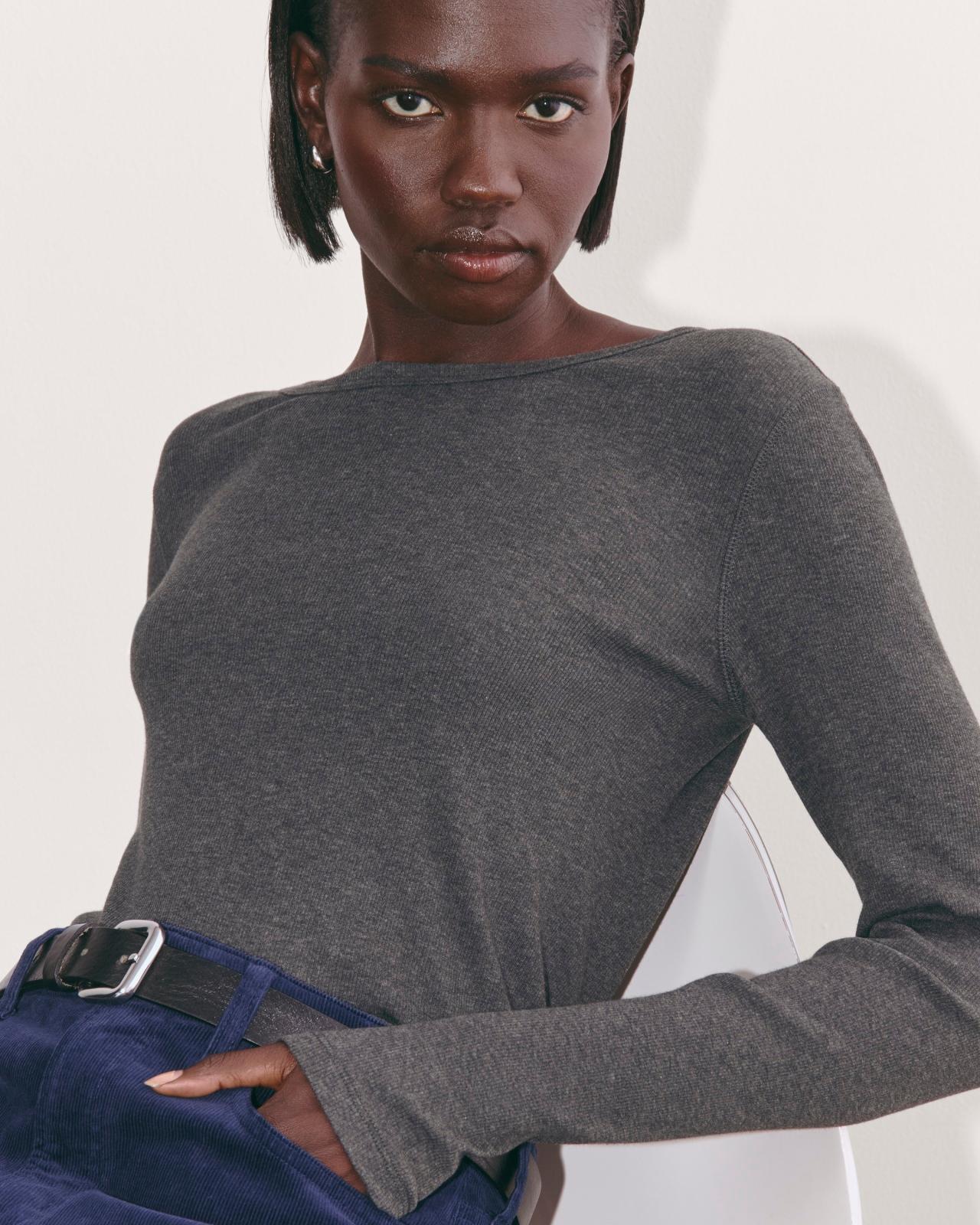 Womens Luxe Rib Long-Sleeve Crew Sweater by Everlane Product Image