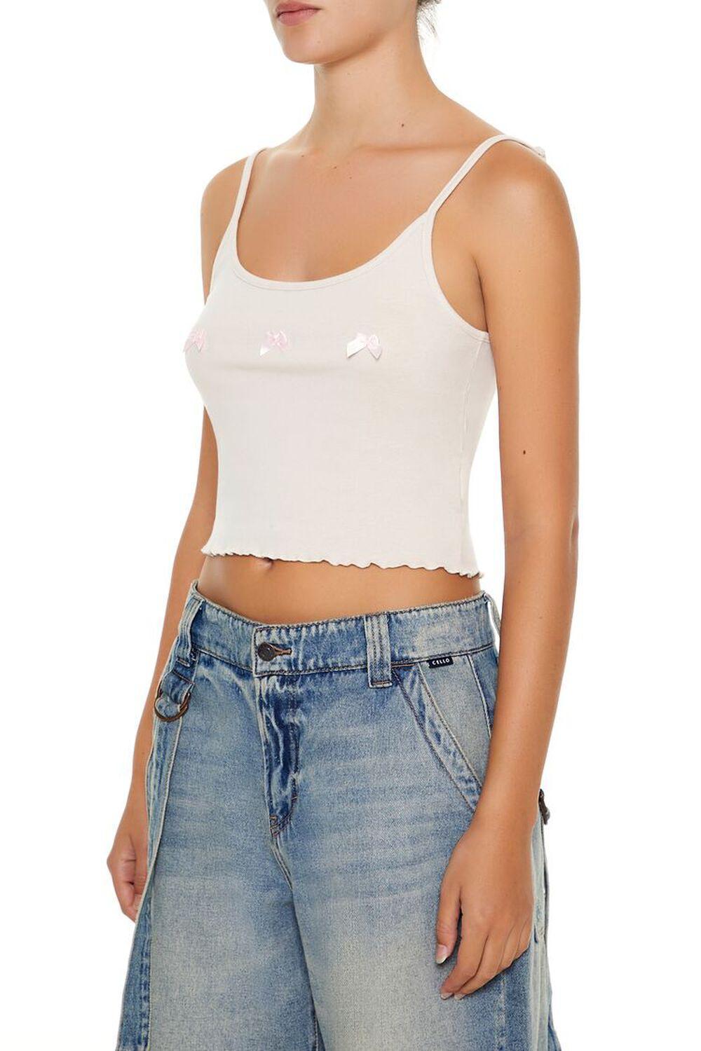 Bow Lettuce-Edge Cropped Cami | Forever 21 Product Image