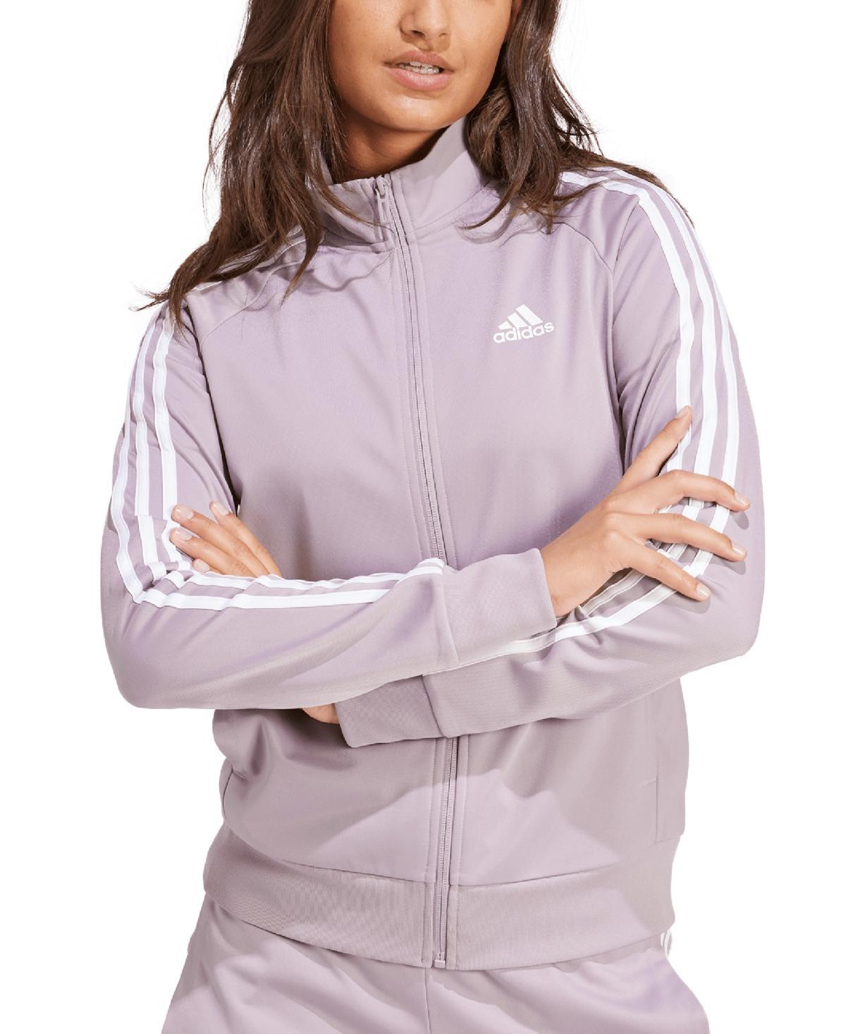 adidas Primegreen Essentials Warm-Up Slim 3-Stripes Track Jacket Legend Ink S Womens Product Image