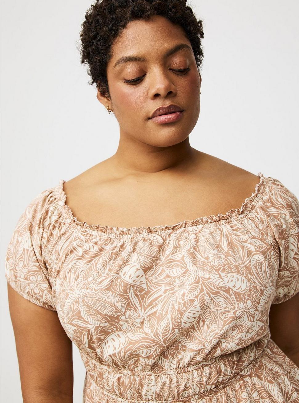 Shirred Bodice Mini Dress Product Image