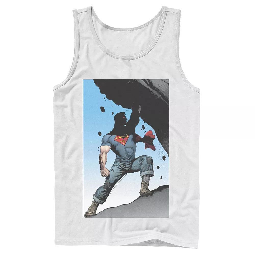 Men's DC Comics Superman Power Lift Comic Poster Tank Top,  Product Image