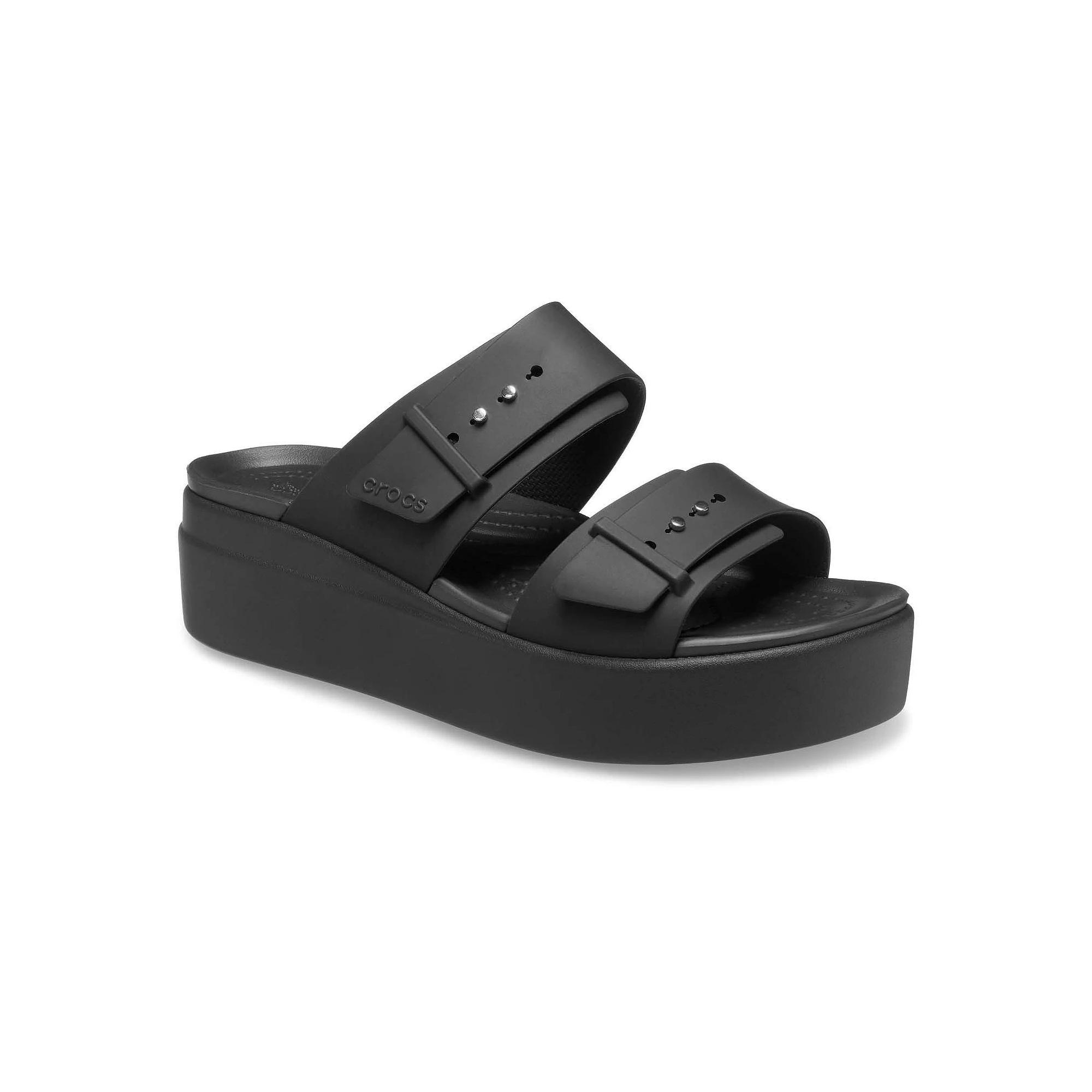 Crocs Womens Brooklyn Buckle Low Wedge Sandal Product Image