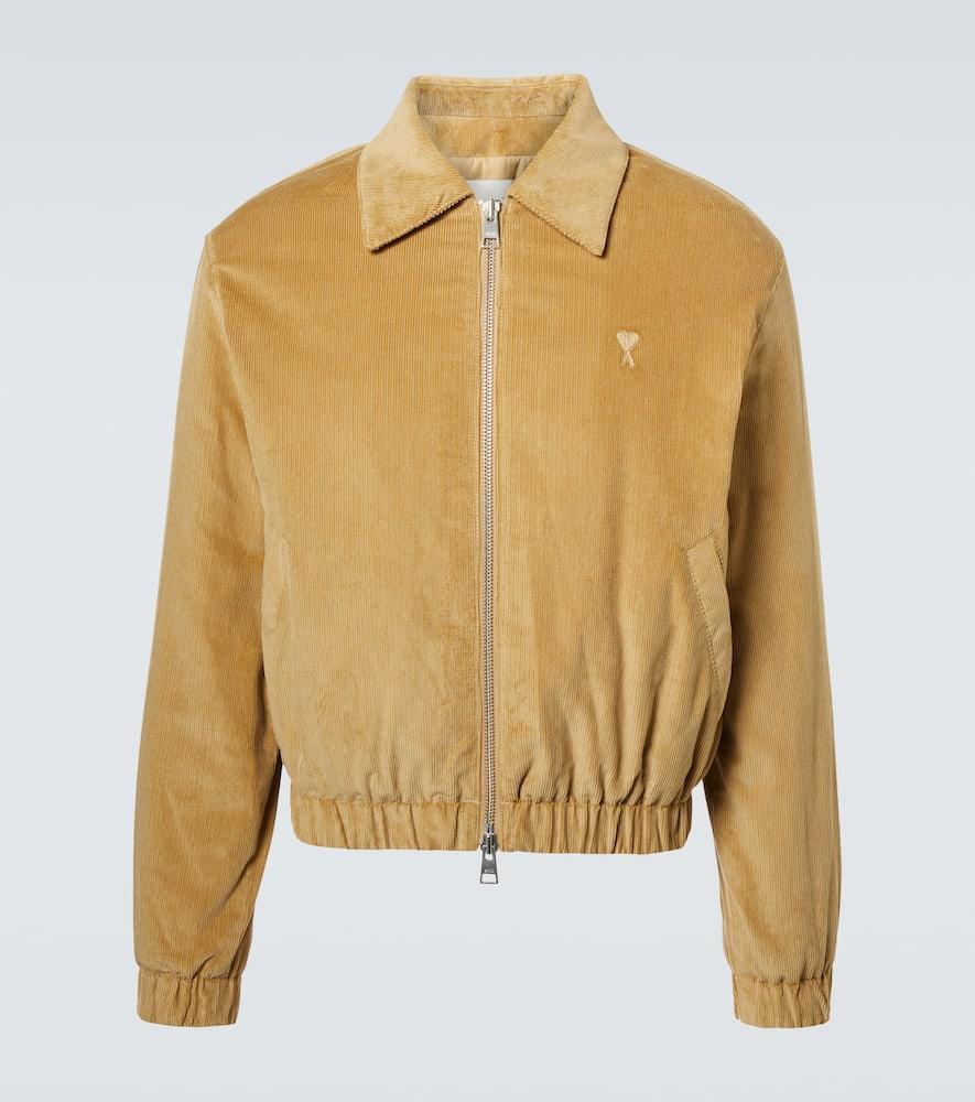 AMI ALEXANDRE MATTIUSSI Ami De Caur Cotton Corduroy Jacket In Beige Product Image