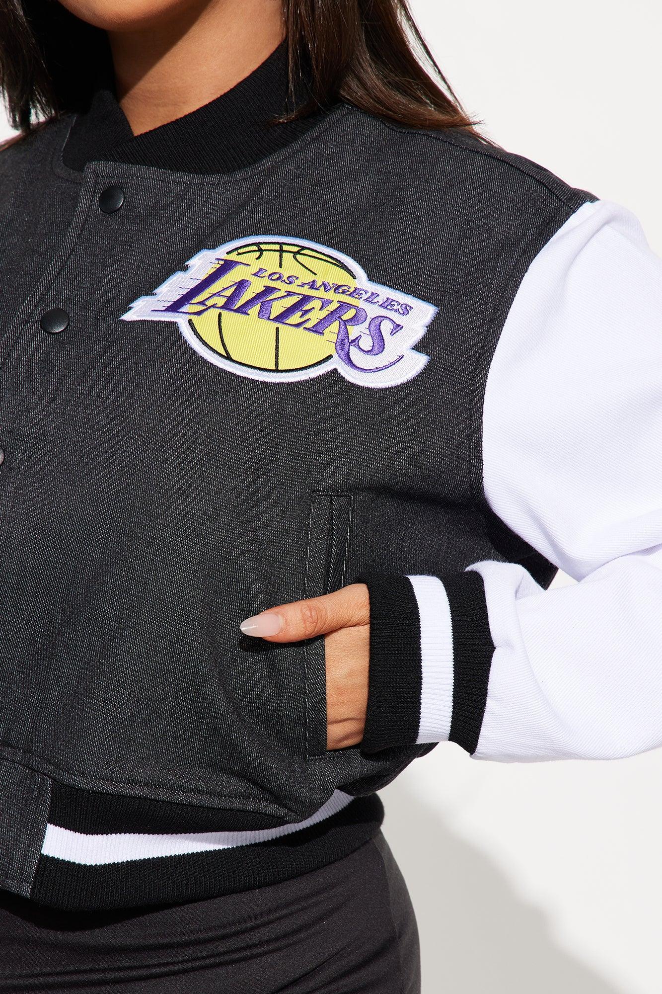 Lakers Home Game Jacket - Black Wash Product Image
