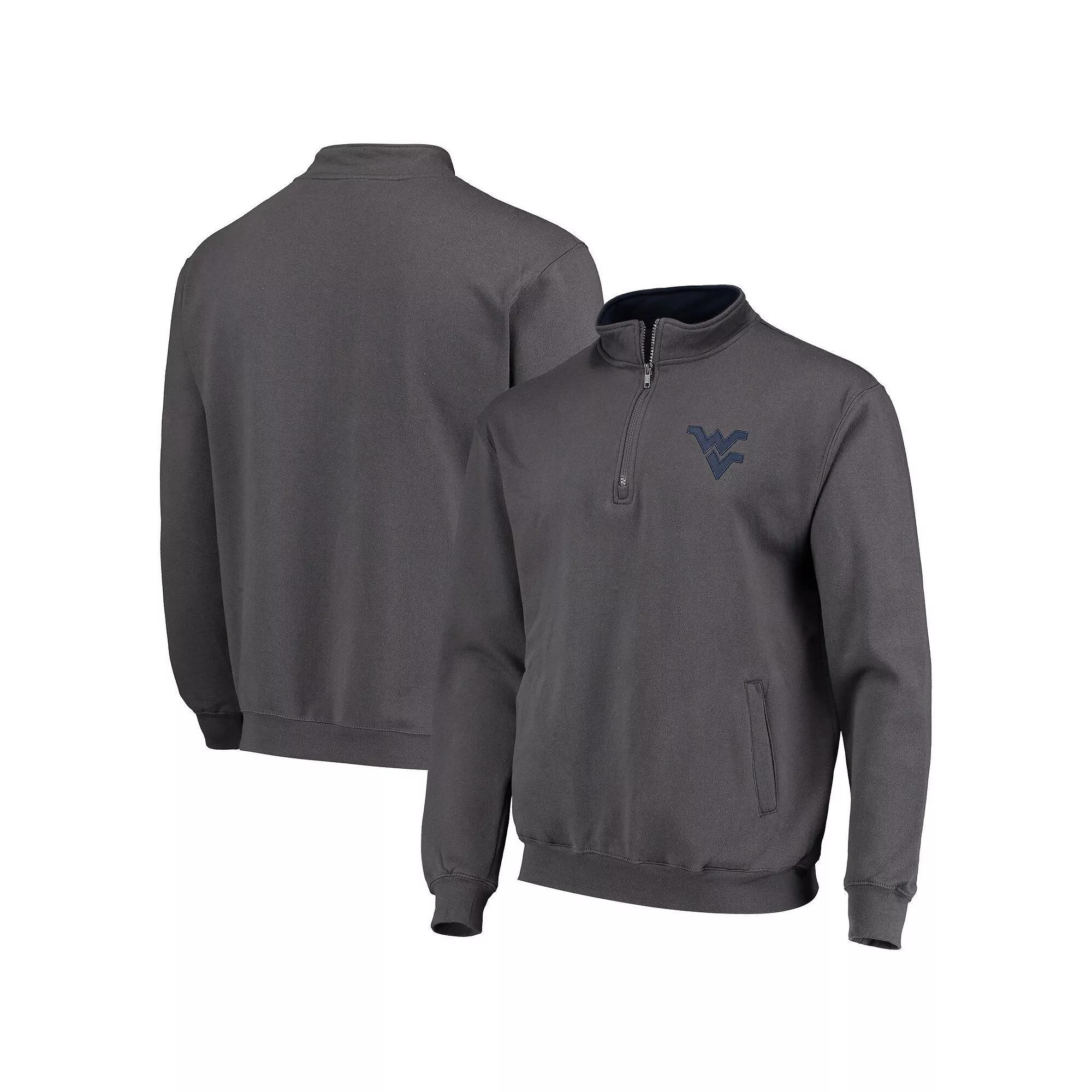 Men's Colosseum Charcoal West Virginia Mountaineers Tortugas Logo Quarter-Zip Jacket,  Product Image