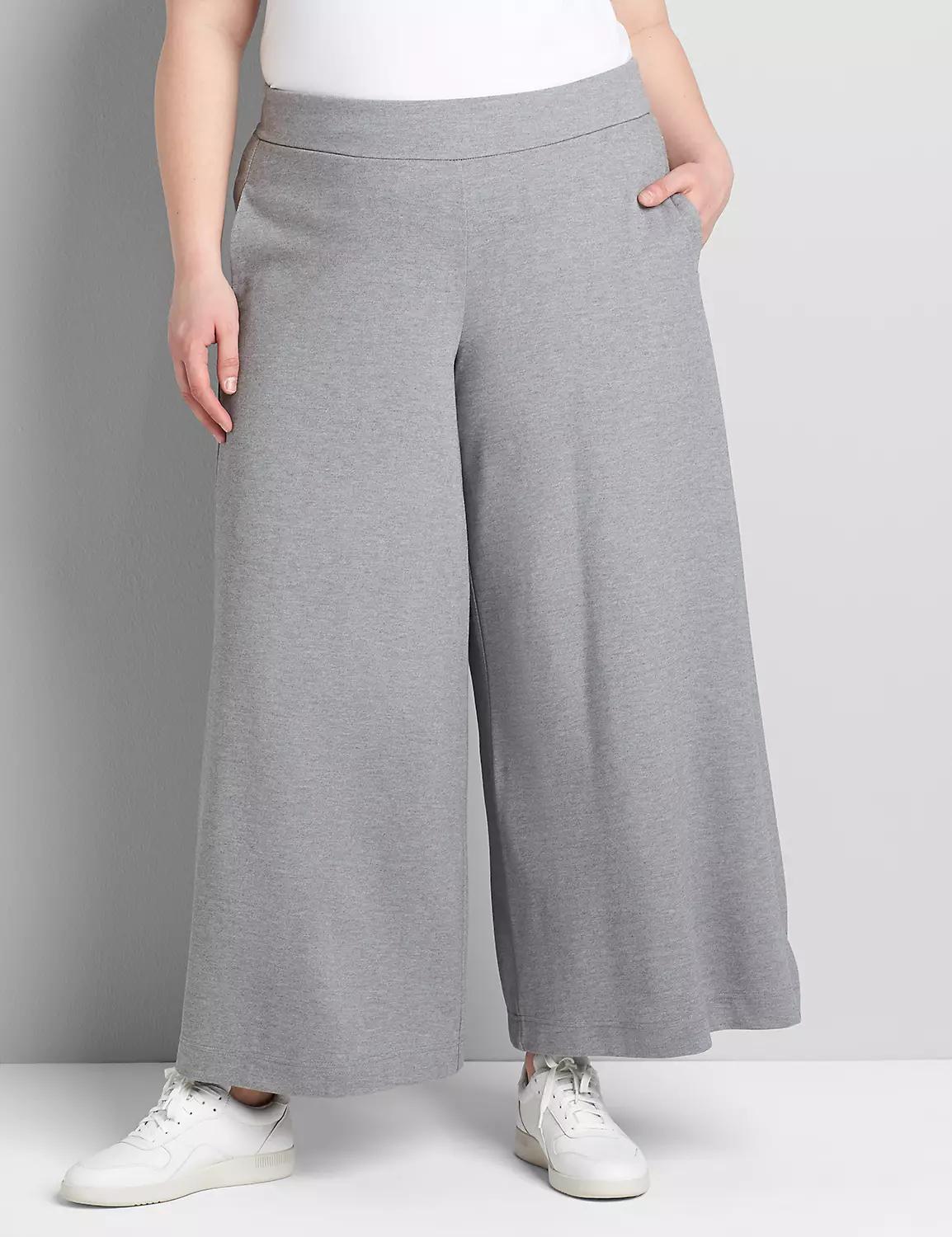 Pull-On Wide Leg Pant - Ponte Product Image