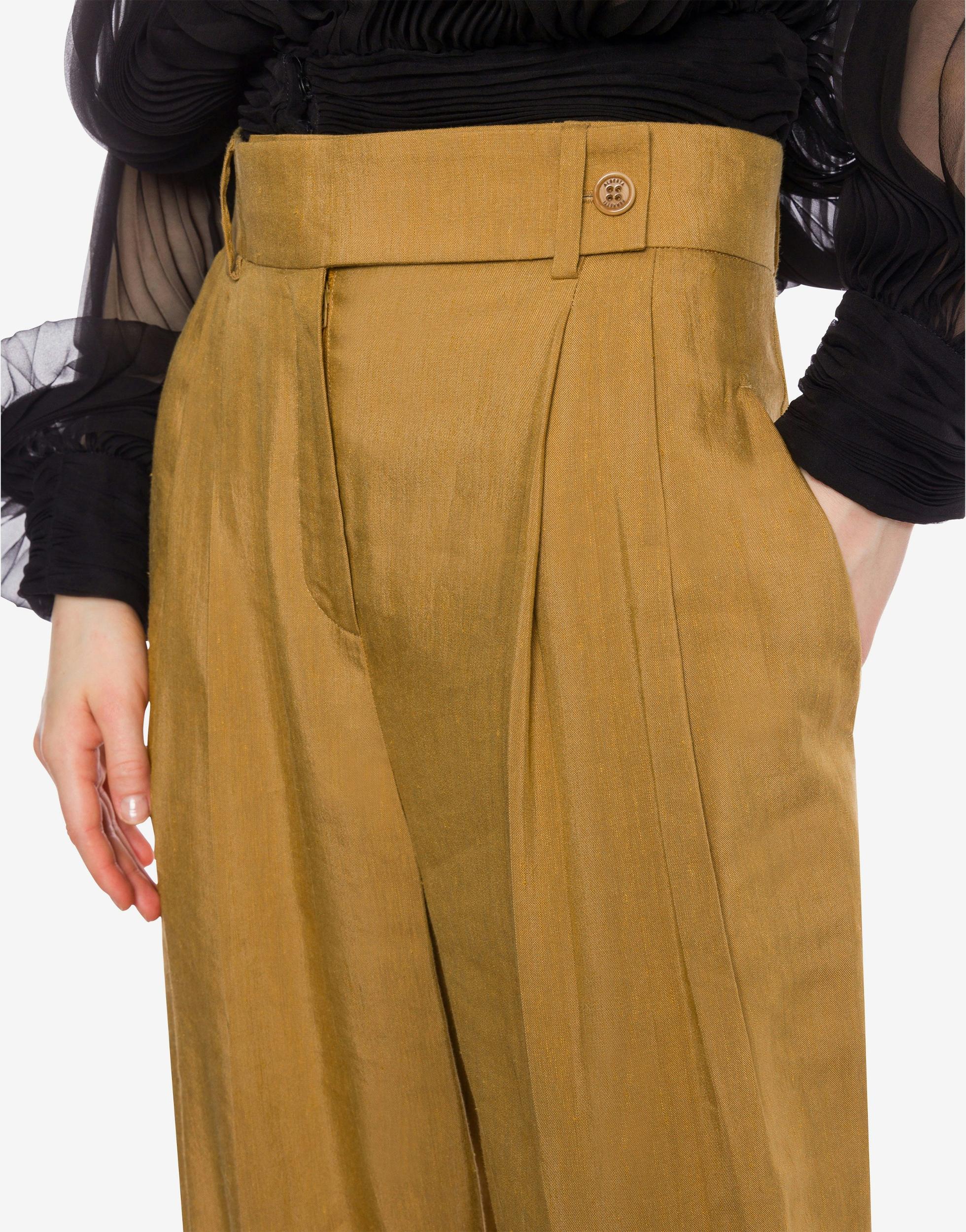 Flamed linen viscose trousers Product Image