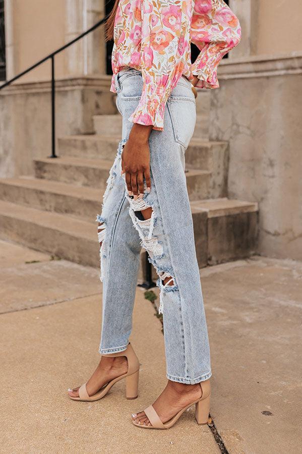 Risen The Ellie High Waist Distressed Jean Product Image