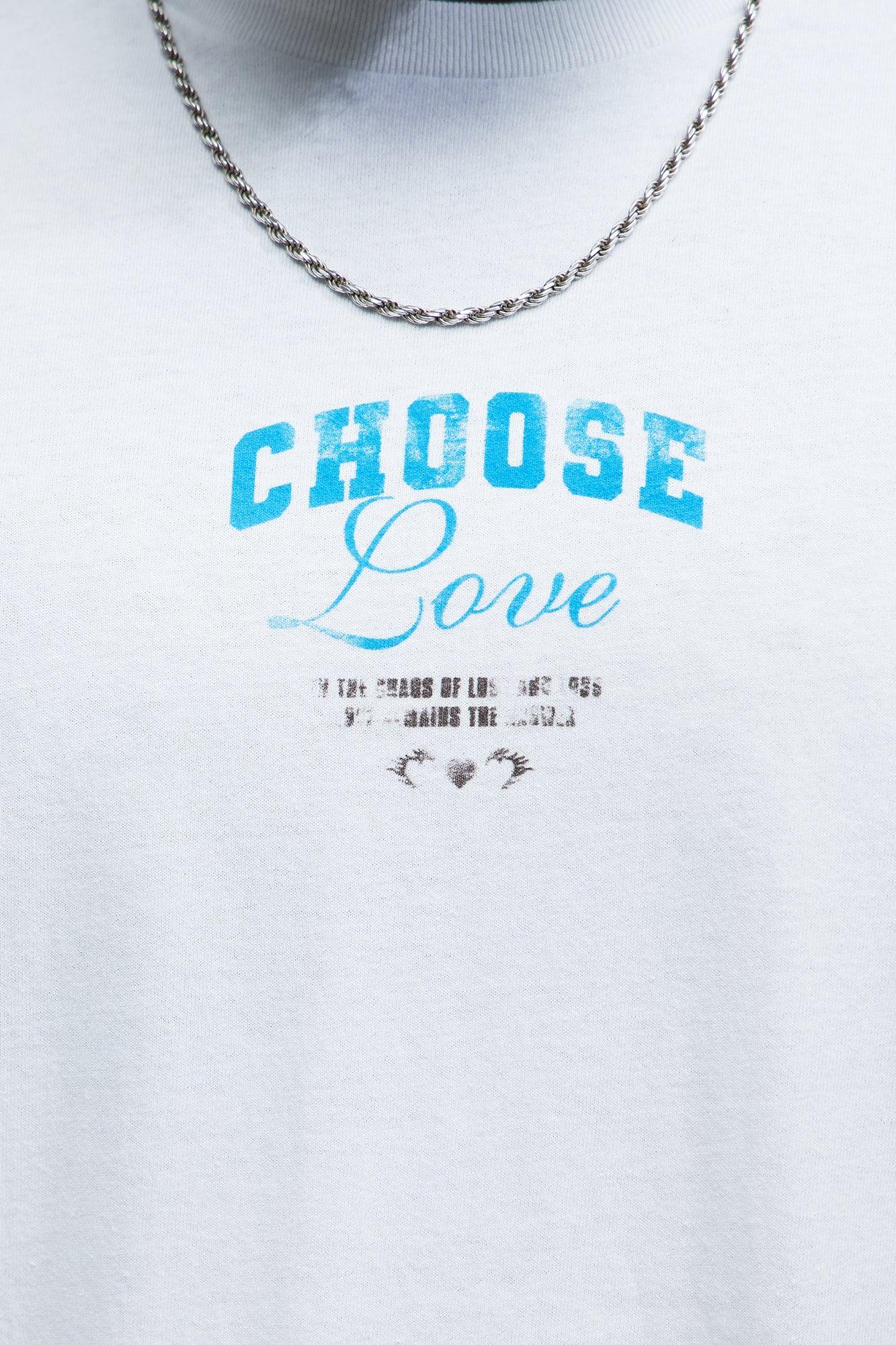 Choose Love Short Sleeve Tee - White Product Image